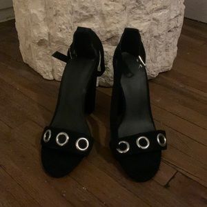 Black Heels with Grommets